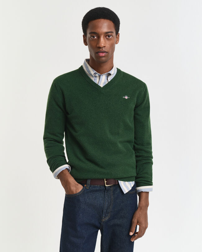 Superfine Lambswool V-Neck Pullover