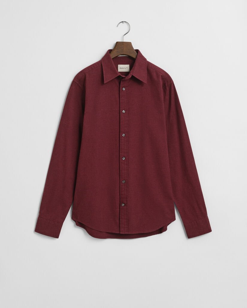 Regular Fit Melange Flanellhemd