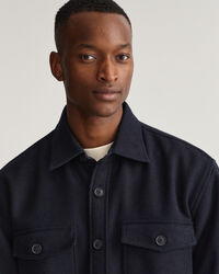 Hemdjacke aus Wollmischung