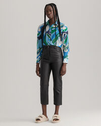 Regular Fit Baumwoll-Seiden-Bluse mit Paisley-Muster