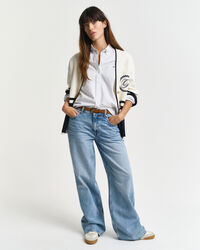 Regular Fit Classic Oxford-Bluse mit Streifen