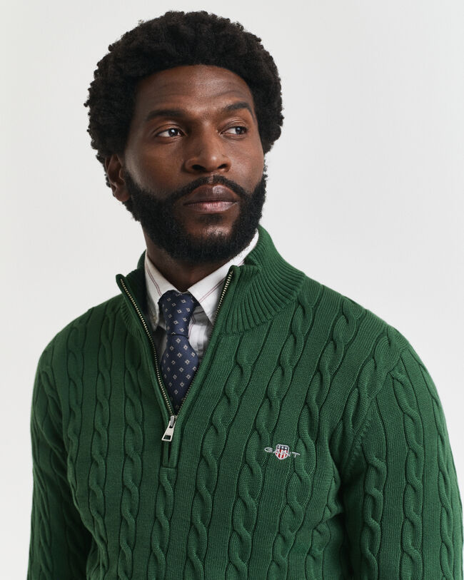 Zopfstrick Troyer aus Baumwolle