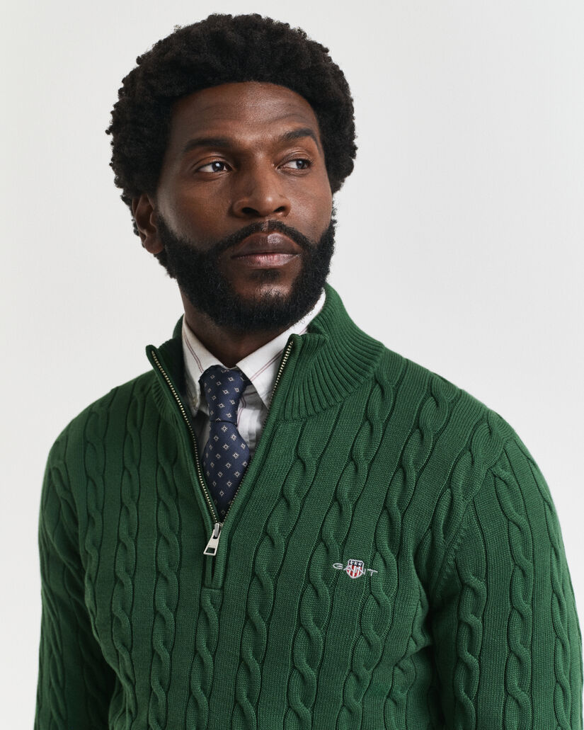 Zopfstrick Troyer aus Baumwolle