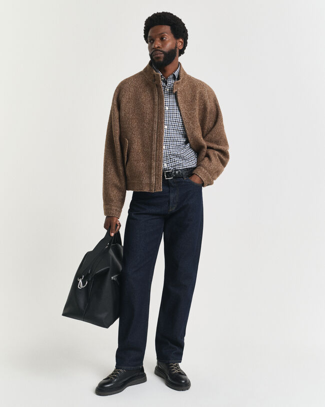 Regular Fit Twillhemd mit Vichy-Karo