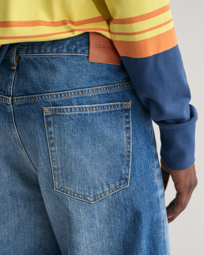 Loose Fit Jeans mit Vintage-Waschung