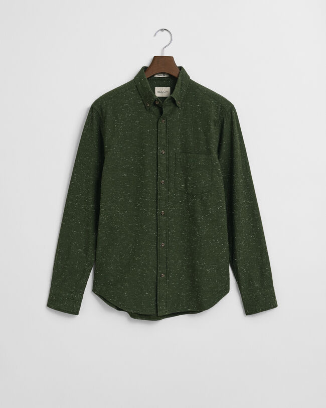 Regular Fit Flanellhemd mit Noppengarn