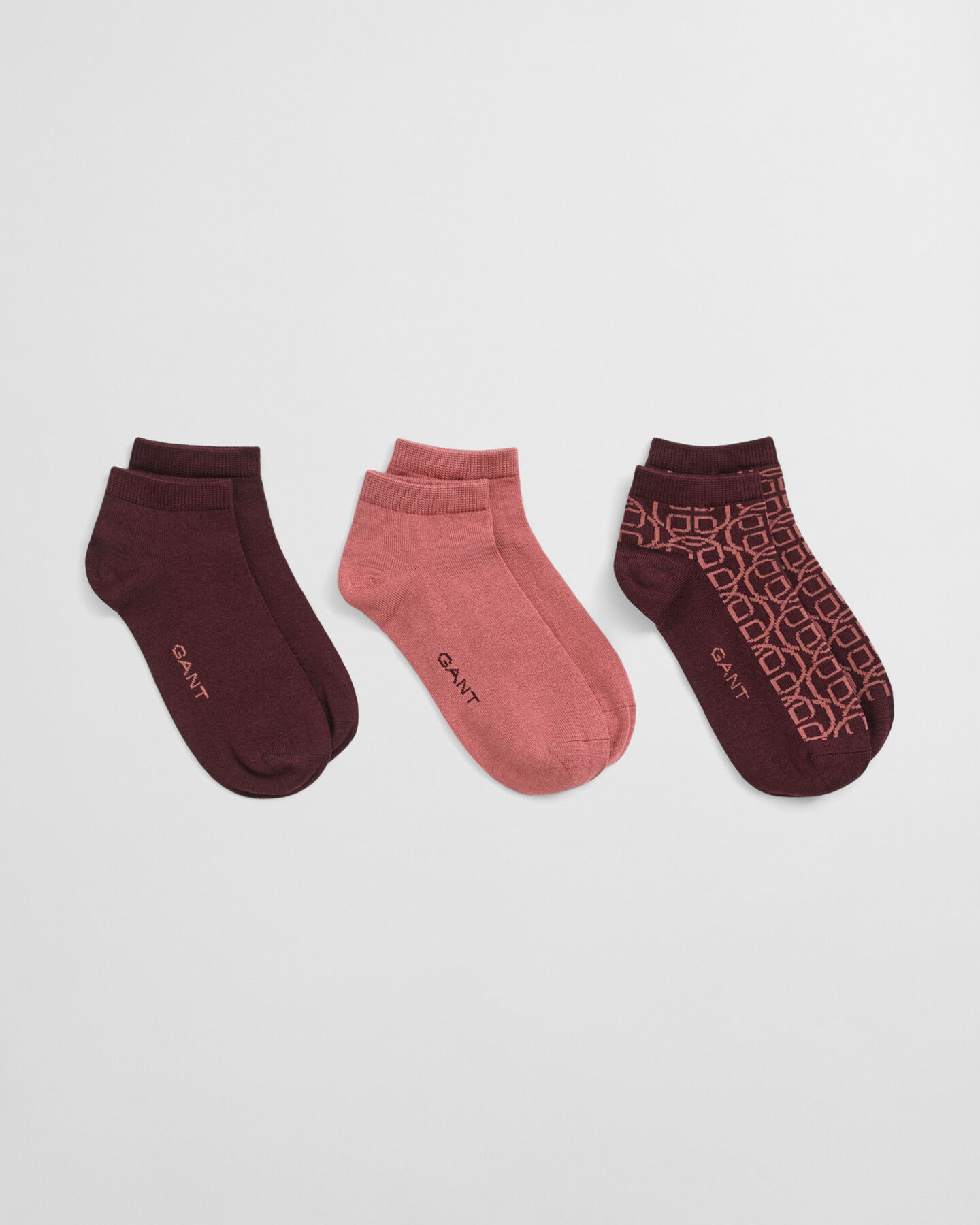 3er-Pack Monogram Knöchelsocken