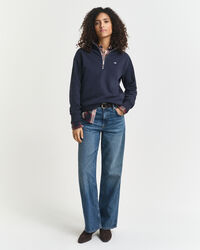 Shield Sweatshirt mit Reißverschlusskragen