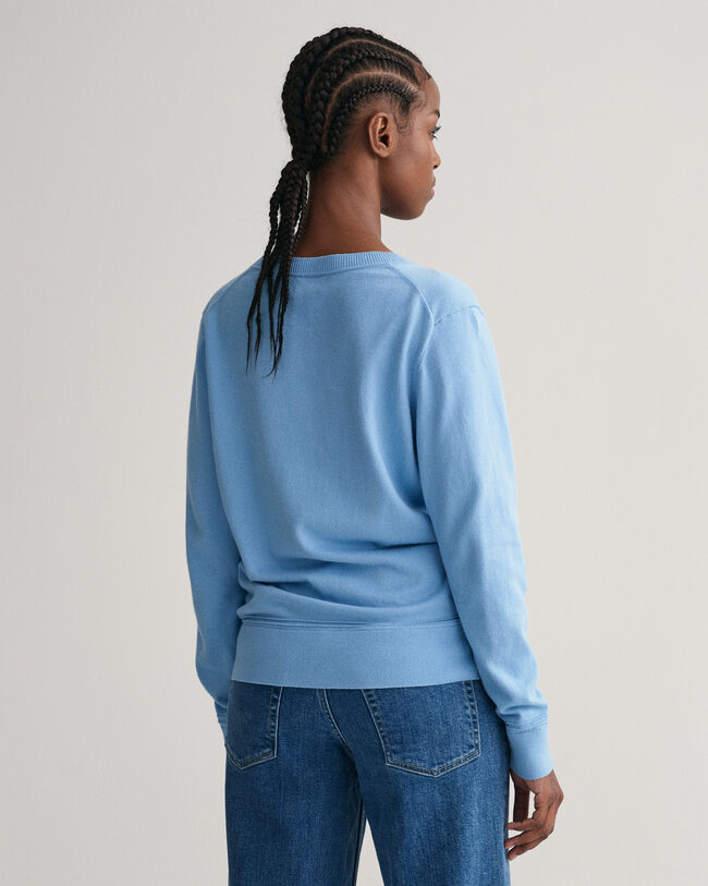 Leichter V-Neck Pullover aus Baumwolle