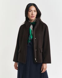 Kurze Reißverschlussjacke aus Wolle