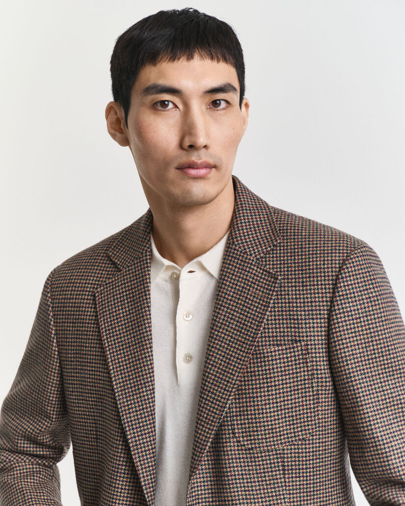 Slim Fit Houndstooth Karosakko