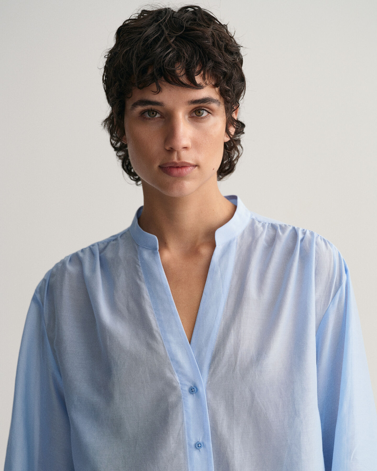 Relaxed Fit Baumwoll Seiden Bluse