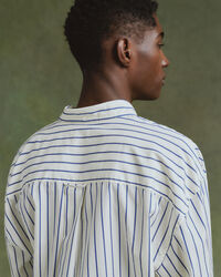Oversized Popeline Hemd mit Streifen