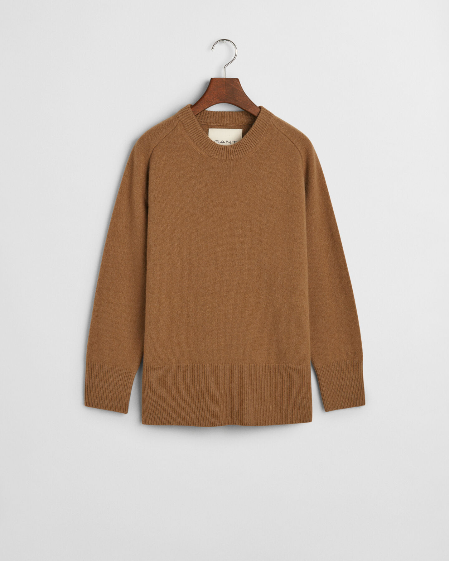 Herringbone Rundhalspullover mit Detail