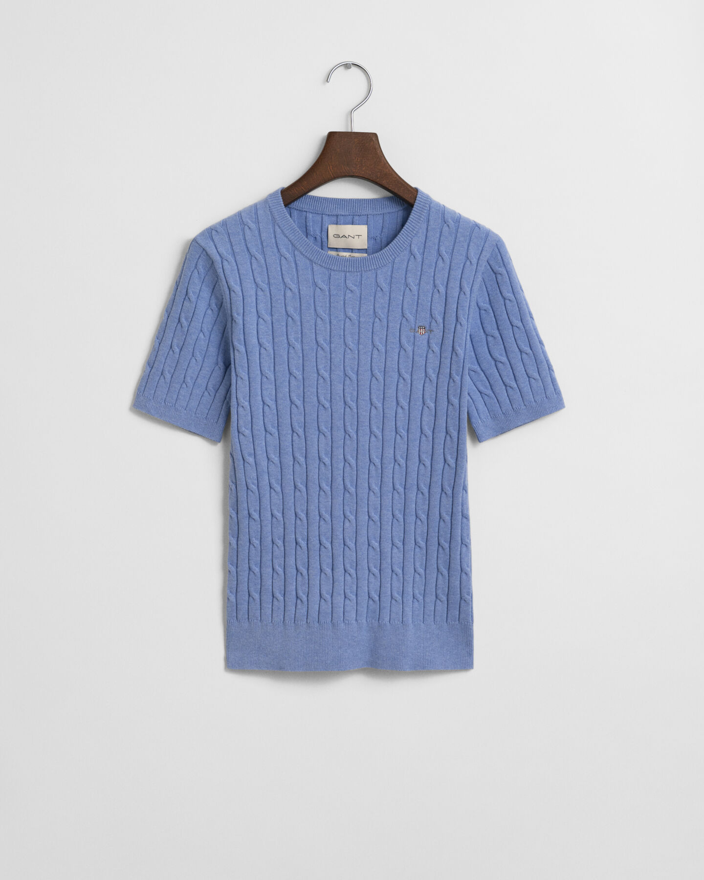 Zopfstrick-Pullover aus Stretch-Baumwolle