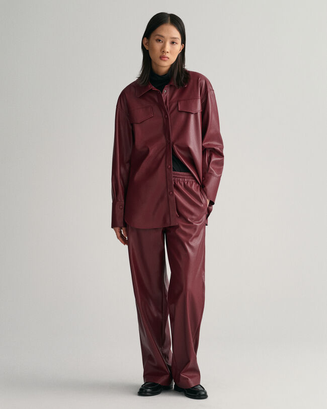 Relaxed Fit Pull-On Hose aus Kunstleder