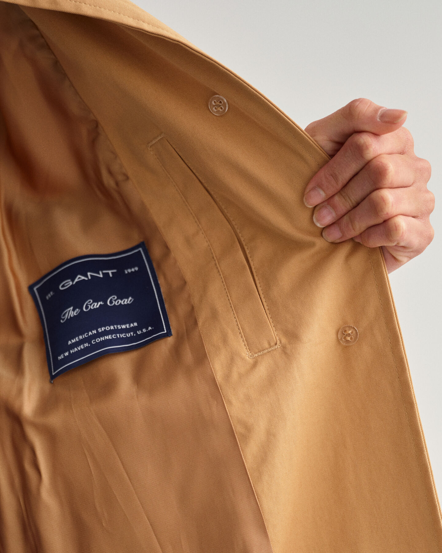 Kurzmantel aus Baumwollmischung