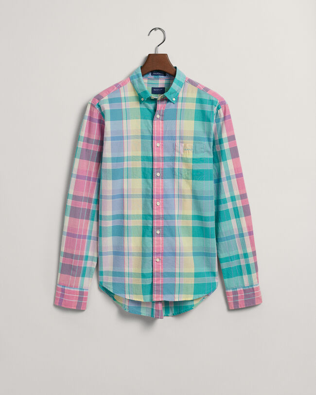Farbenfrohes Regular Fit Madras-Hemd