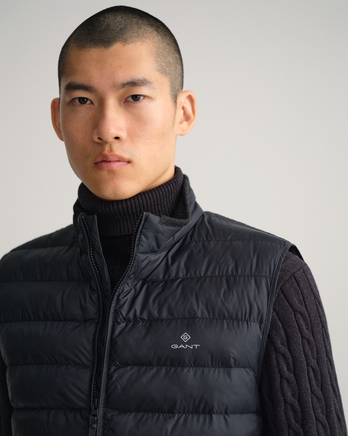 Leicht wattierte Mixed Media Weste