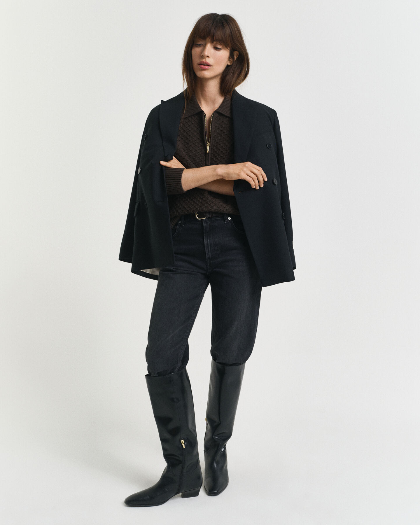 Troyer aus strukturierter Baumwolle