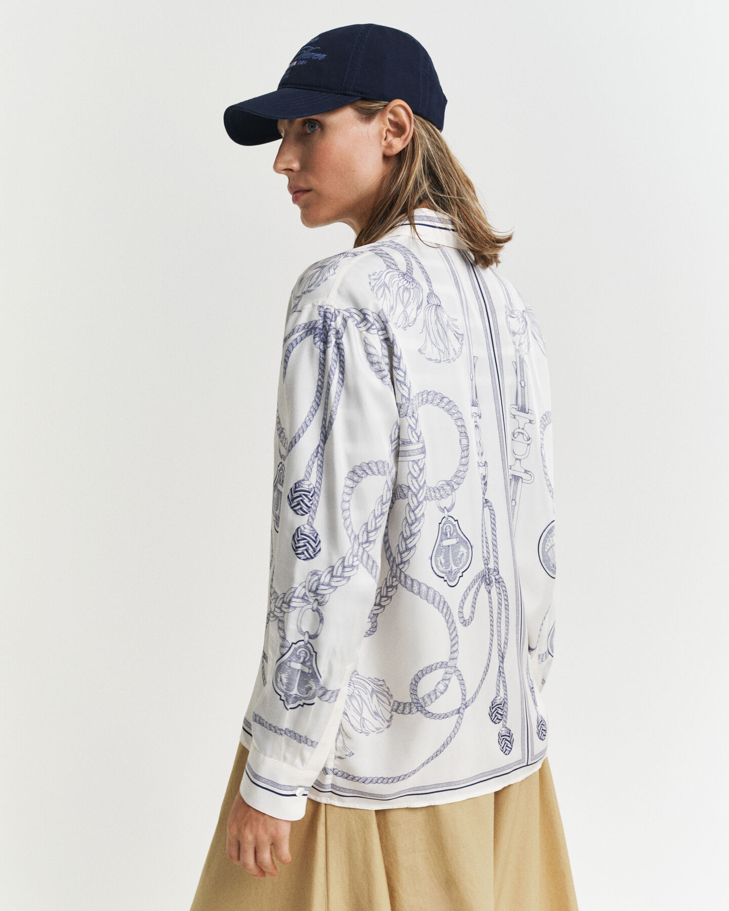 Relaxed Fit Sailing Print Bluse