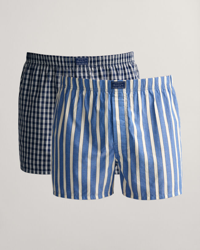 2er-Pack Boxershorts Streifen & Karos
