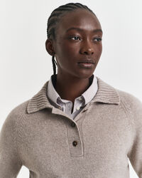 Strick-Rugger aus Wolle mit Kaschmiranteil