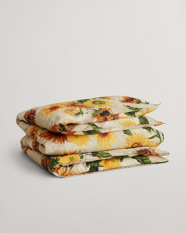 Einzelbettbezug mit Sonnenblumen-Print
