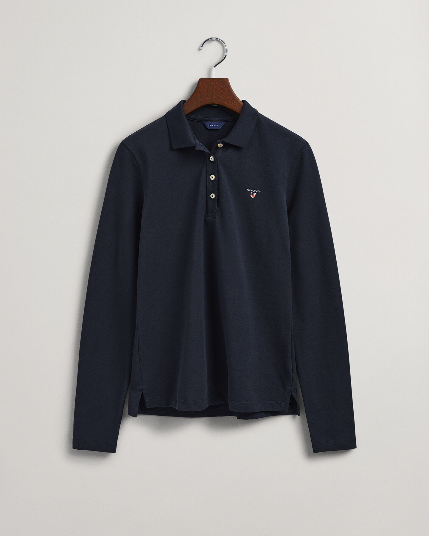 Original Piqué Langarm-Poloshirt