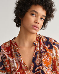 Paisley Flounce Maxikleid