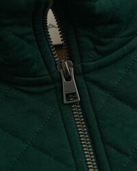 Gesteppte Sweatjacke mit Reißverschluss und Cord-Kragen