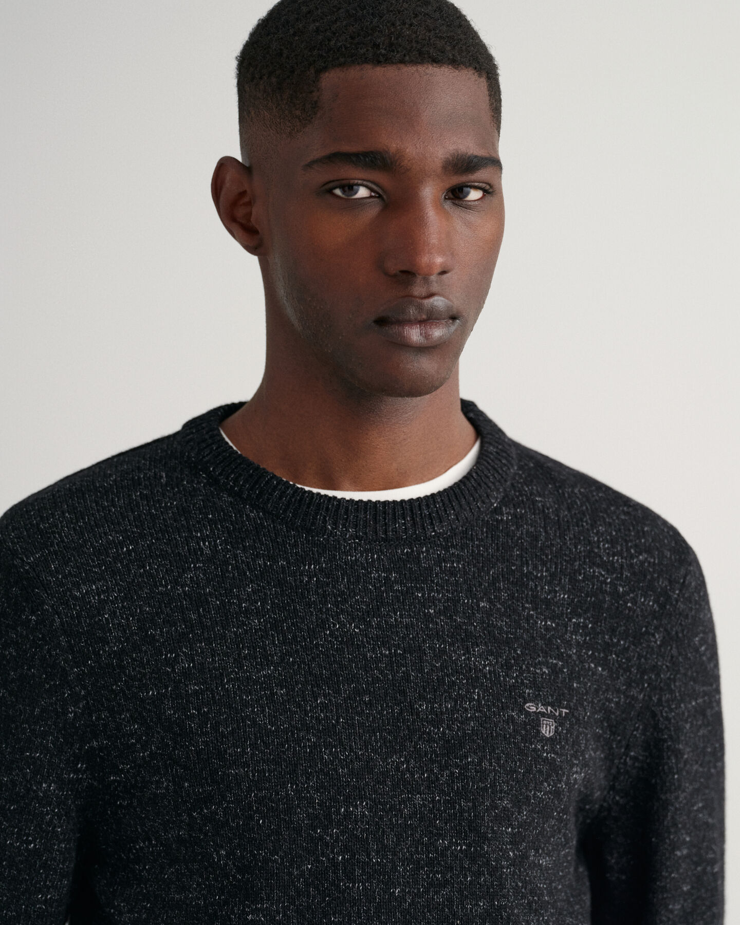 Neps Melange Rundhalspullover