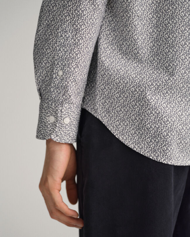 Regular Fit Paisley Oxford-Hemd