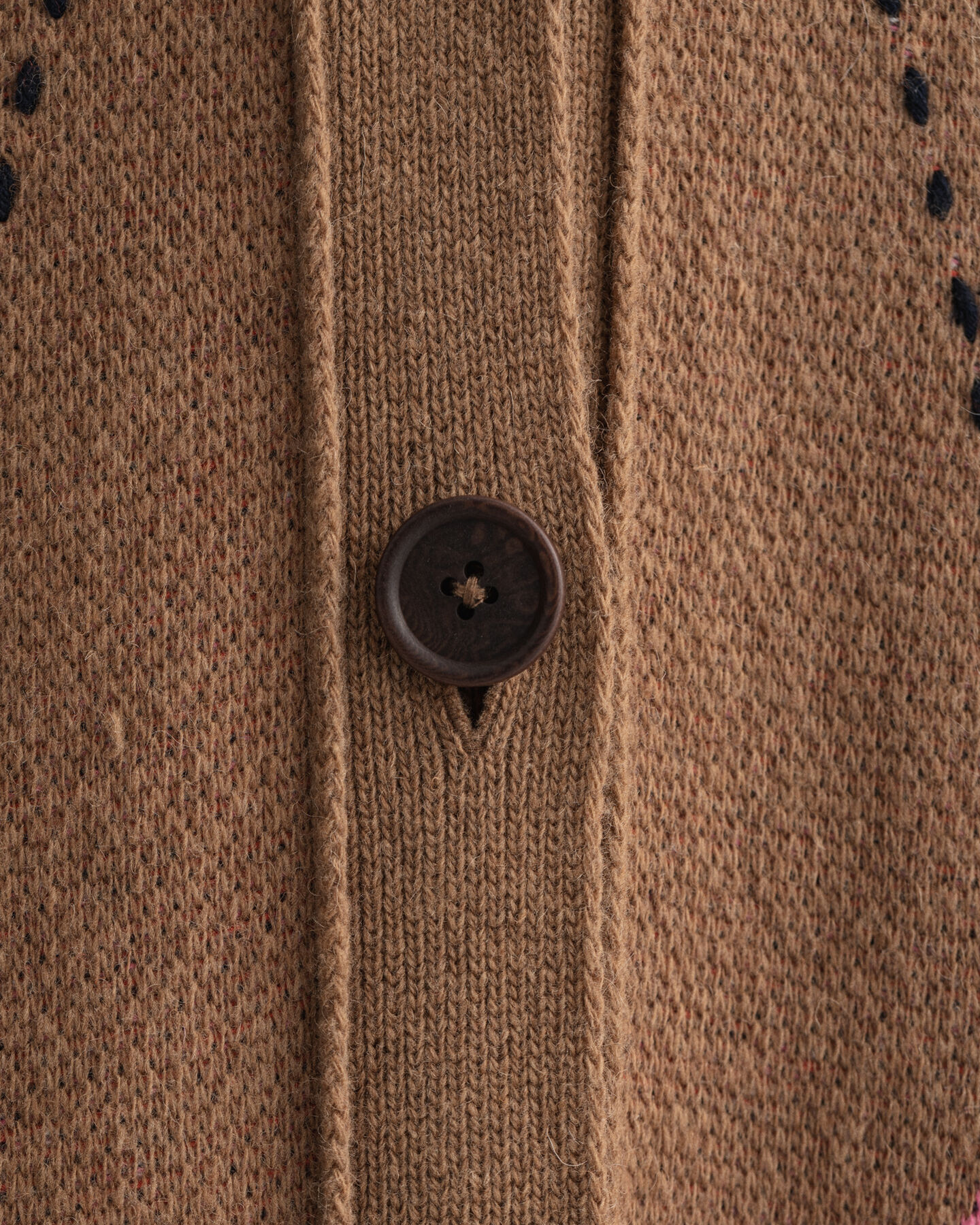 Longstrickjacke mit Argyle-Muster