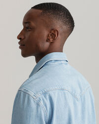 Relaxed Fit Western Jeanshemd