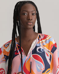 Seidenkleid mit Paisley-Muster