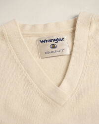 Wrangler x GANT Varsity V-Neck Pullover mit Kaschmiranteil