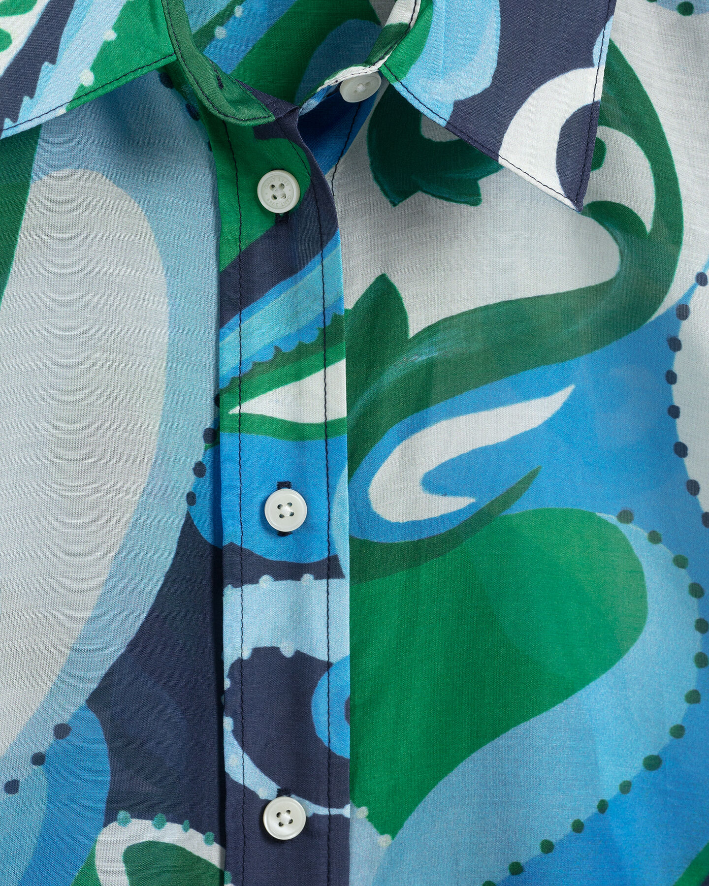 Regular Fit Baumwoll-Seiden-Bluse mit Paisley-Muster