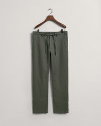 Relaxed Fit Leinen Kordelzughose