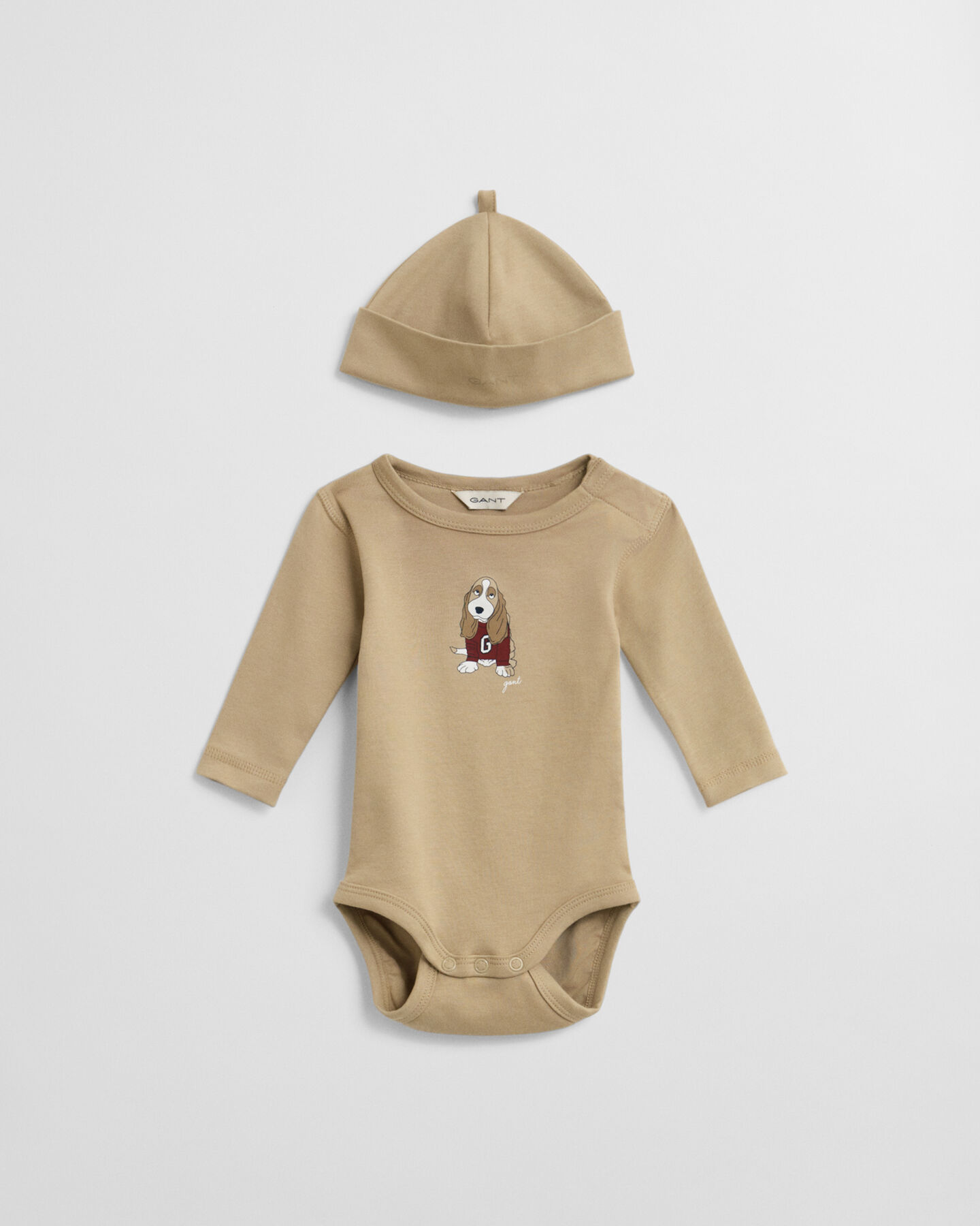 Baby Body und Beanie mit Hunde-Print