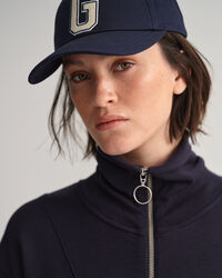 Sweatkleid mit halblangem Rei&szlig;verschluss