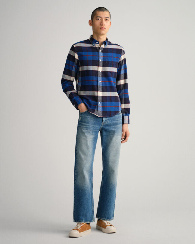 Regular Fit Flanellhemd mit Tartan-Muster