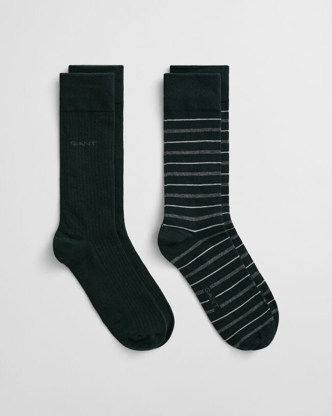 2er-Pack Socken mit bunten Streifen in Geschenkbox