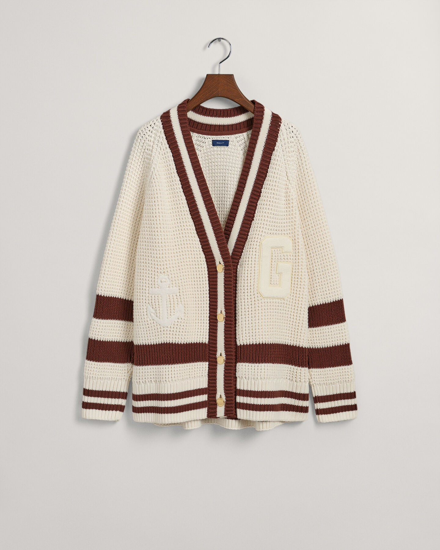Oversized GANT Varsity Strickjacke