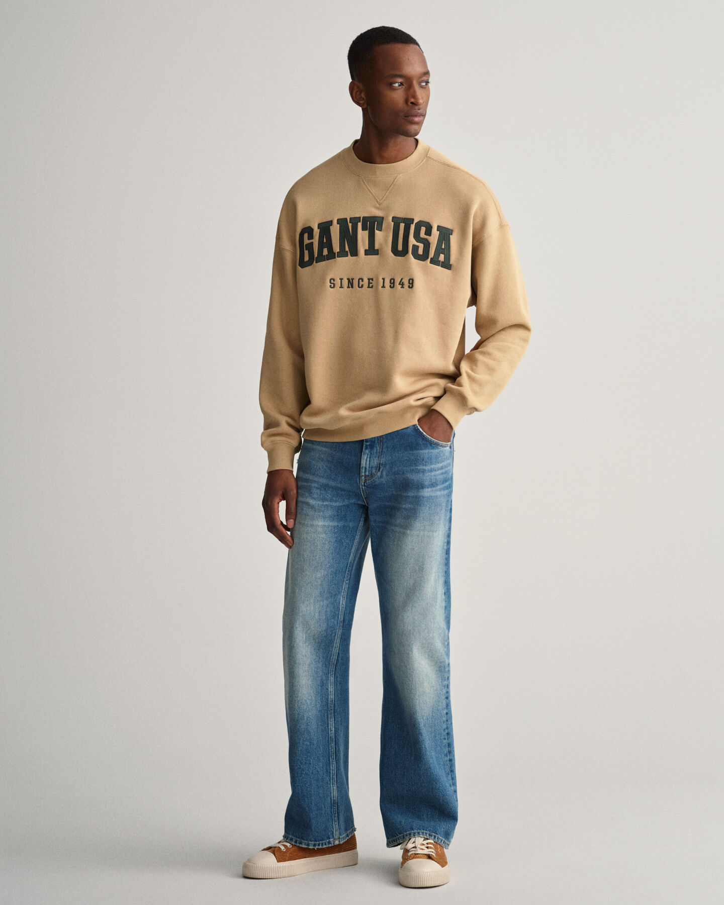 USA Graphic Rundhals-Sweatshirt