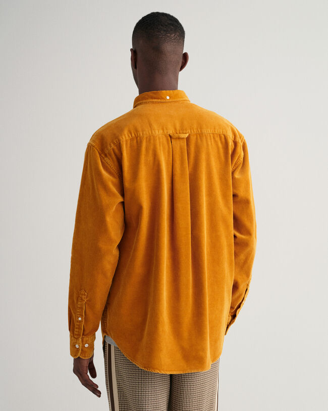 Relaxed Fit Cordhemd in ausgeblichener Optik