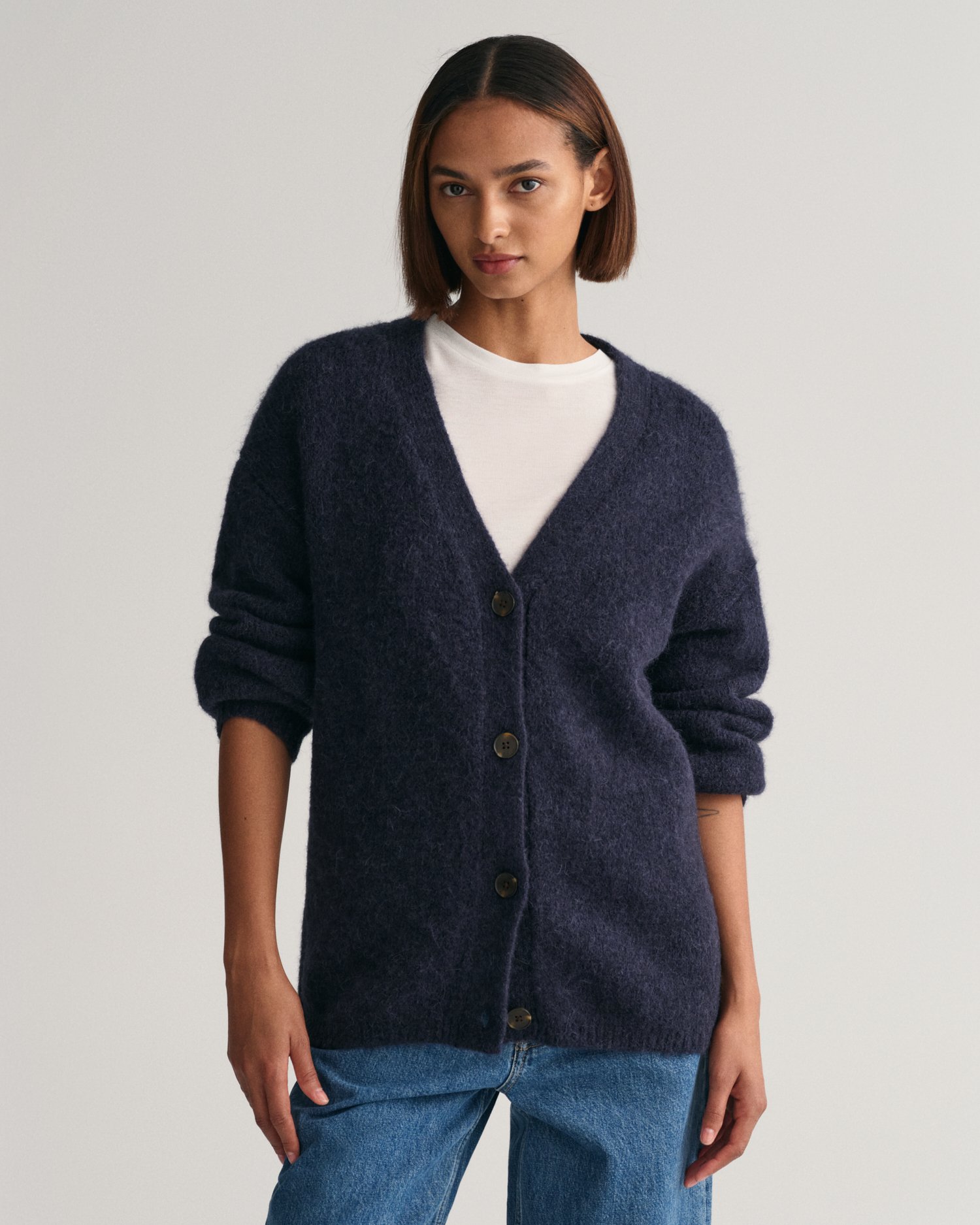 Neck Pullover Gant Strickjacke Damen Amazon Strickpullover Gant